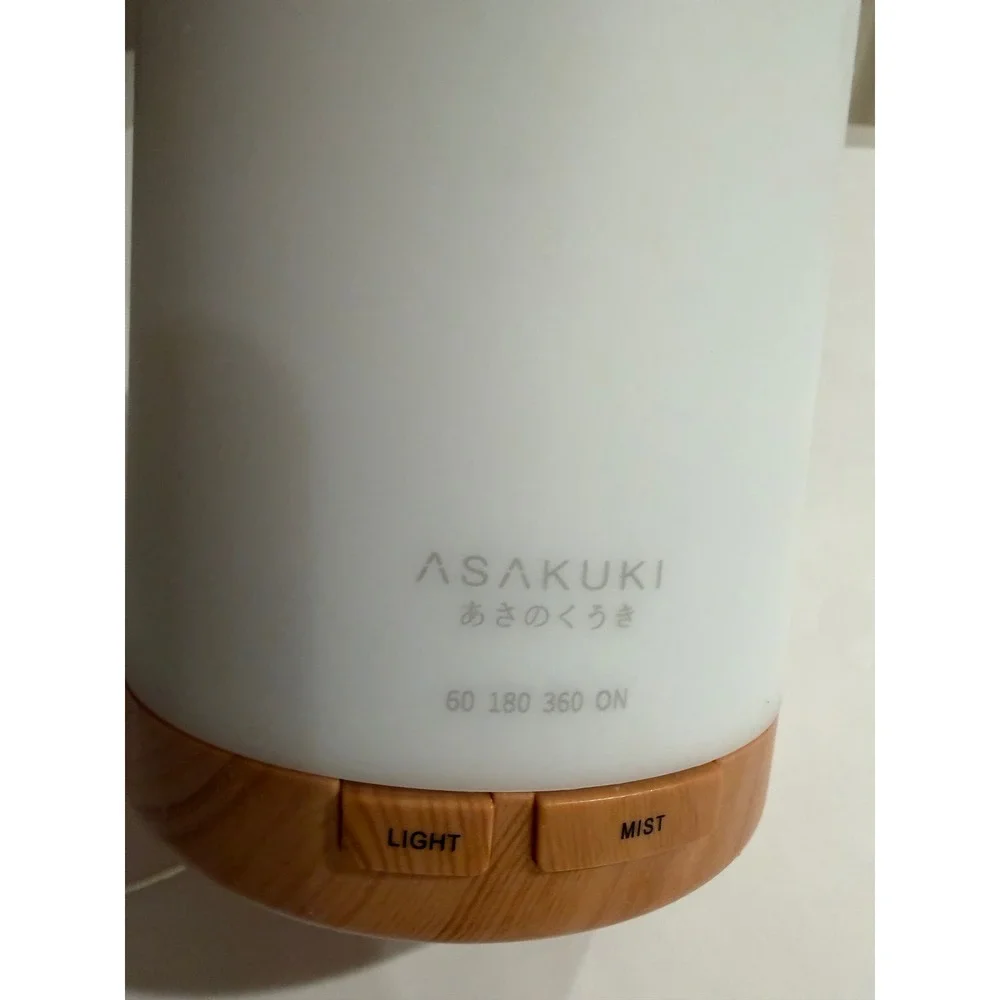 Essential Oil Diffuser White Wood Grain 300ml Aroma Humidifier ASAKUKI